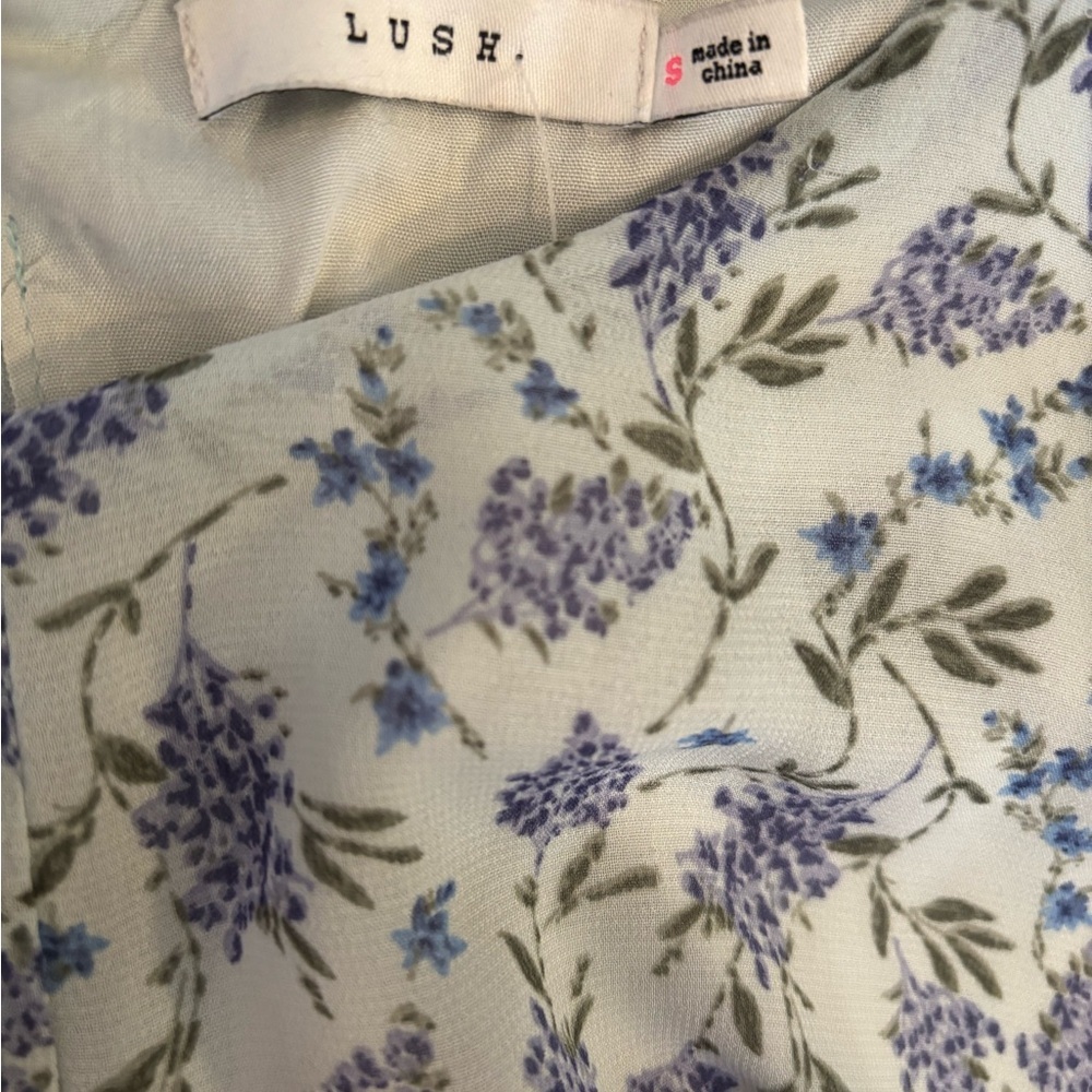 Lush Light Blue Lilac Floral Dress Size Small NWT - Picture 8 of 13